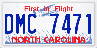 NC license plate DMC7471