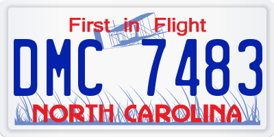 NC license plate DMC7483