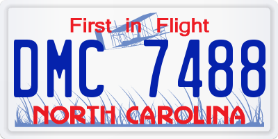 NC license plate DMC7488
