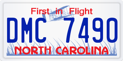 NC license plate DMC7490