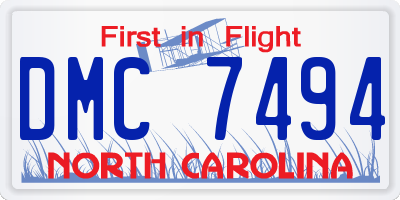 NC license plate DMC7494
