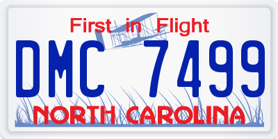 NC license plate DMC7499