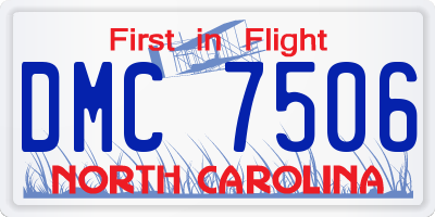 NC license plate DMC7506