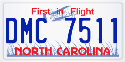 NC license plate DMC7511