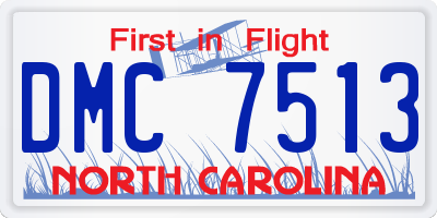 NC license plate DMC7513
