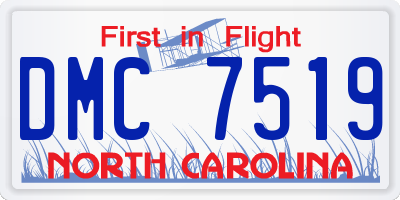 NC license plate DMC7519