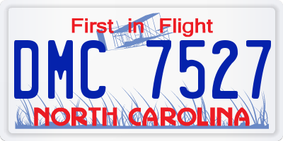 NC license plate DMC7527
