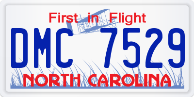 NC license plate DMC7529