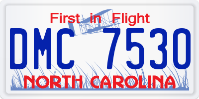 NC license plate DMC7530
