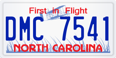 NC license plate DMC7541