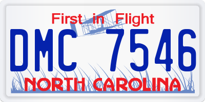 NC license plate DMC7546