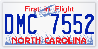 NC license plate DMC7552