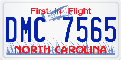 NC license plate DMC7565