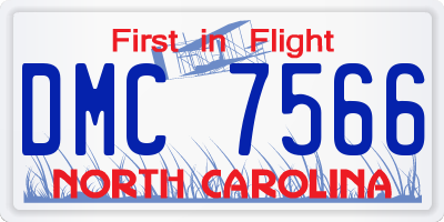 NC license plate DMC7566