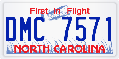 NC license plate DMC7571