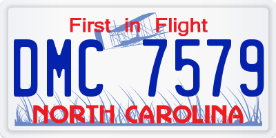 NC license plate DMC7579
