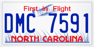 NC license plate DMC7591