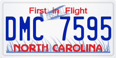 NC license plate DMC7595