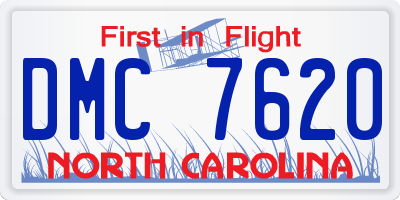 NC license plate DMC7620