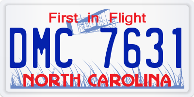 NC license plate DMC7631