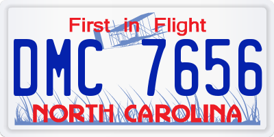 NC license plate DMC7656