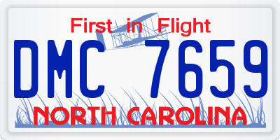 NC license plate DMC7659