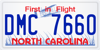 NC license plate DMC7660