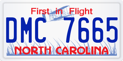 NC license plate DMC7665