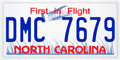 NC license plate DMC7679