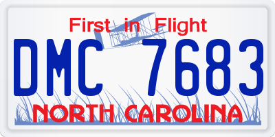 NC license plate DMC7683