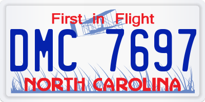 NC license plate DMC7697