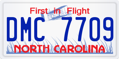 NC license plate DMC7709