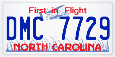 NC license plate DMC7729