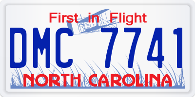 NC license plate DMC7741