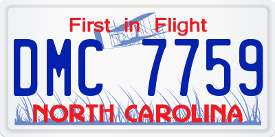 NC license plate DMC7759