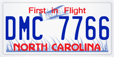 NC license plate DMC7766