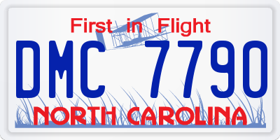 NC license plate DMC7790
