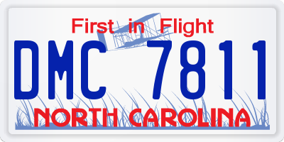 NC license plate DMC7811
