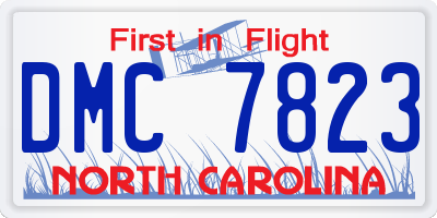 NC license plate DMC7823