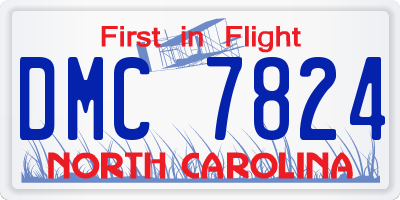 NC license plate DMC7824