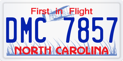 NC license plate DMC7857