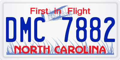 NC license plate DMC7882
