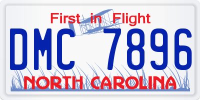 NC license plate DMC7896