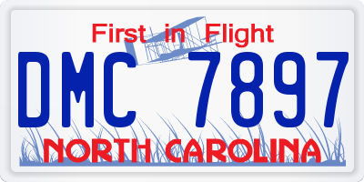 NC license plate DMC7897