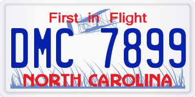 NC license plate DMC7899