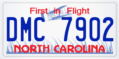 NC license plate DMC7902