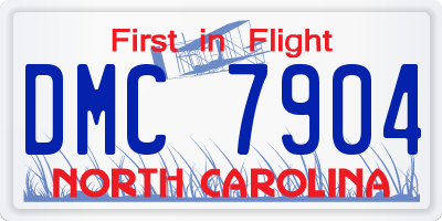 NC license plate DMC7904