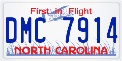 NC license plate DMC7914