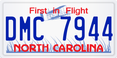 NC license plate DMC7944