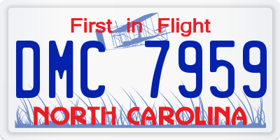 NC license plate DMC7959